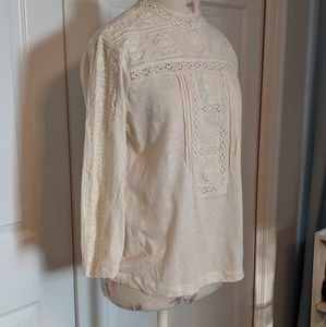 Off-White long sleeve blouse NWT Lucky Brand
